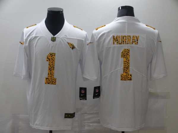 Men%27s Arizona Cardinals #1 Kyler Murray 2020 White Leopard Print Fashion Limited Stitched Jersey Dzhi